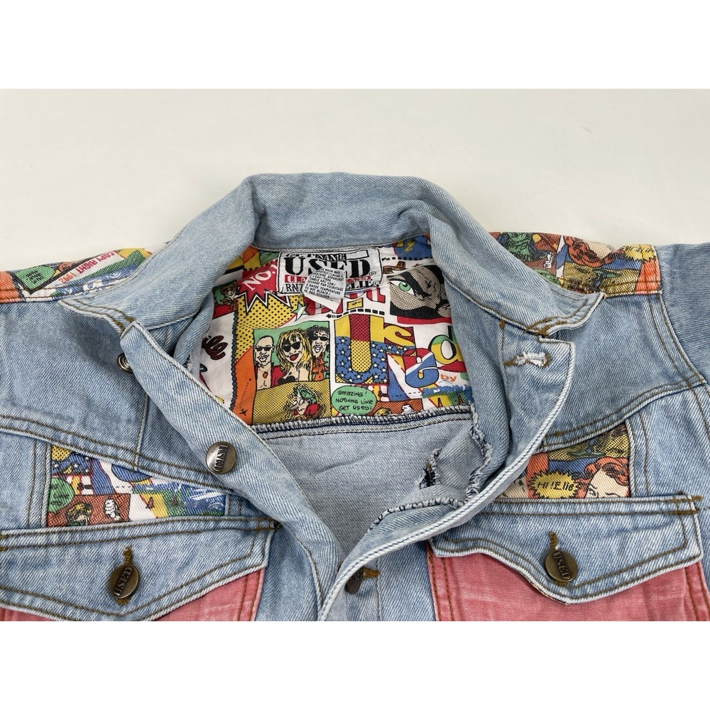 Get Used by Elie Classic Denim Outfit Jacket Jeans Womens S Vintage Street Wear - Picture 4 of 14